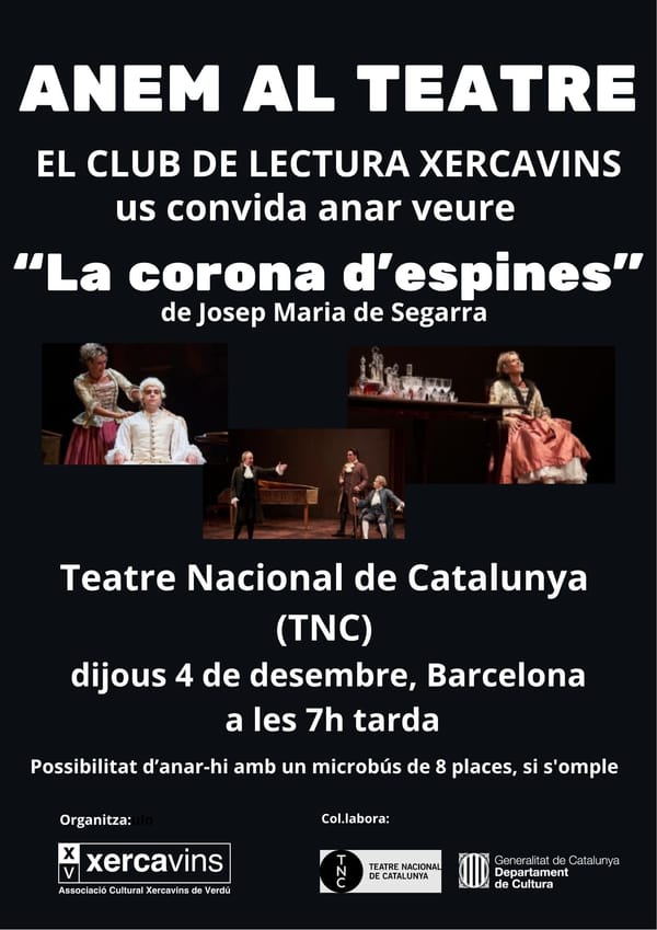 Anem al teatre, amb el Club de lectura Xercavins